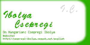 ibolya csepregi business card